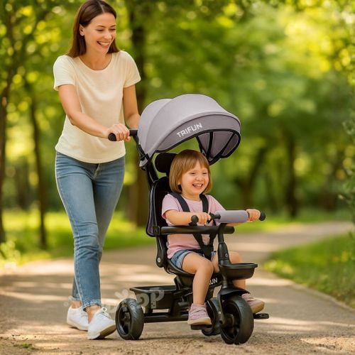 תלת אופן TRIFUN בצבע אפור מק״ט TRIFUNGR - מתקן לכוס ופרטי הגימור