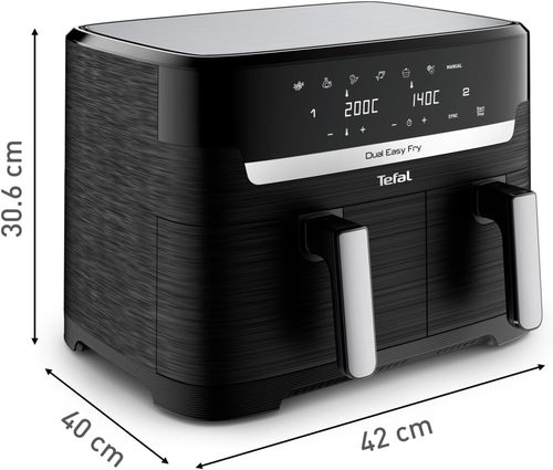 סיר טיגון דיגיטלי כפול ללא שמן Tefal Easy Fry Dual XXL EY901840