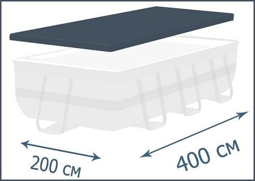 כיסוי עליון לבריכה מלבנית אולטרה 400×200 ס״מ INTEX דגם 28037 - חומר הכיסוי ואיכות הגימור