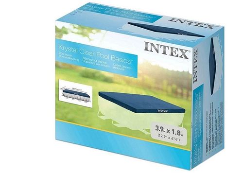 כיסוי עליון לבריכה מלבנית אולטרה 400×200 ס״מ INTEX דגם 28037 - חורי ניקוז ומבנה היריעה