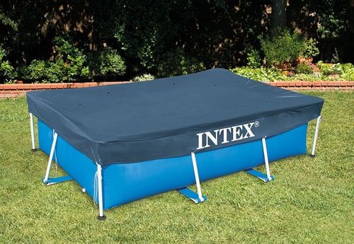 כיסוי עליון לבריכה מלבנית מסגרת 260×160 ס״מ INTEX דגם 28036 - מבט פרוס על הכיסוי