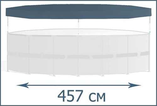 כיסוי עליון לבריכה עגולה קוטר 457 ס״מ INTEX דגם 28032 - חומר הכיסוי ואיכות הגימור