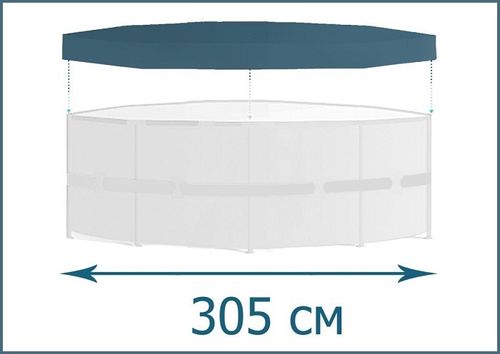 כיסוי עליון לבריכה עגולה קוטר 305 ס״מ INTEX דגם 28030 - חומר הכיסוי ואיכות הגימור