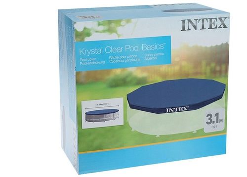כיסוי עליון לבריכה עגולה קוטר 305 ס״מ INTEX דגם 28030 - קיפול ואחסון הכיסוי