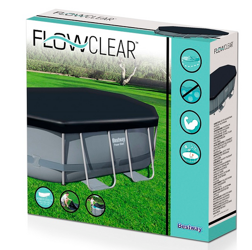 כיסוי עליון לבריכה אובלית 300×200×84 ס״מ BESTWAY דגם 58424 - תמונה ראשית של כיסוי הבריכה