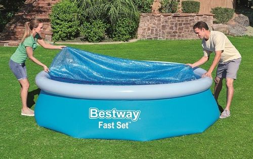 כיסוי תרמי סולארי לבריכה עגולה קוטר 5824 ס״מ BESTWAY דגם 58241 - מבנה הבועות התרמיות