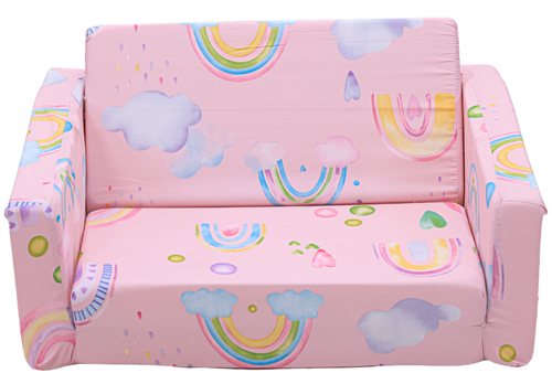 ספה נפתחת לילדים דגם קשת בענן בוואקום SAPAPRAINBOW - הספה במצב פתוח למנוחה