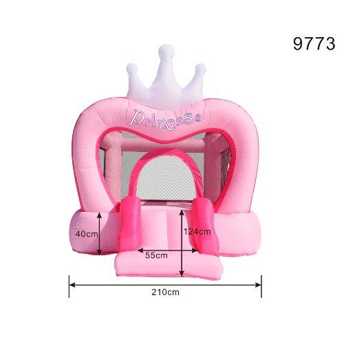 טירת הנסיכה המושלמת מתנפח לילדים ורוד HappyHop מקט 9773 - מבט נוסף על המתקן