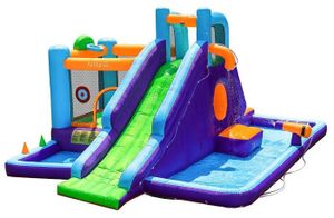מתנפח מים עם מגלשה ומנהרת זחילה W83024 מבית Doctor Dolphin