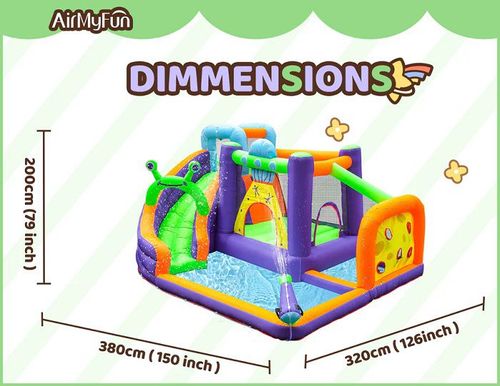 מתנפח מים עם מגלשה חייזר W83022 מבית Doctor Dolphin - המחשת פעילויות במתקן