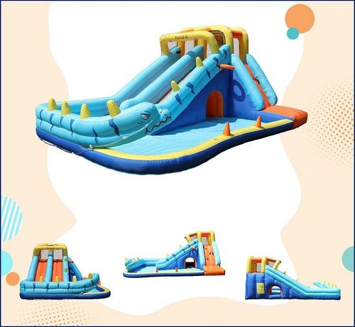מתנפח מים עם מגלשה דו מסלולית נחש W83050 מבית Doctor Dolphin - תמונה נוספת של המתקן