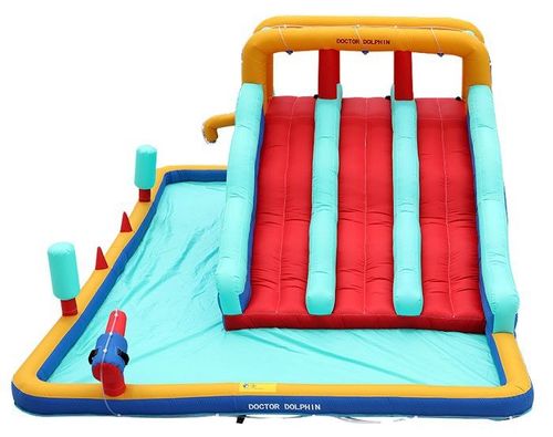 מתנפח מים עם מגלשה תלת מסלולית W73068 מבית Doctor Dolphin - מבט נוסף על המתקן