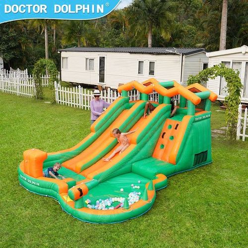 מתנפח מים עם מגלשה דו-מסלולית W73028 מבית Doctor Dolphin - תצוגה נוספת של המתקן