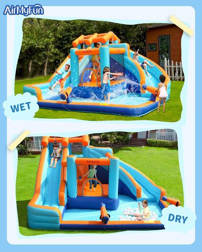 מתנפח מים עם מגלשה כפולה W83048 מבית Doctor Dolphin - תמונה נוספת של המתקן