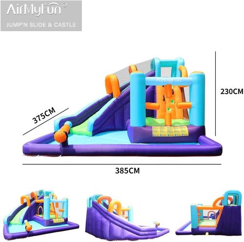 מתנפח מים עם מגלשה W83020 מבית Doctor Dolphin - המחשת פעילויות במתקן