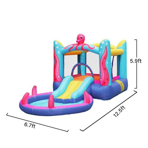 מתנפח מים עם מגלשה תמנון W63104 מבית Doctor Dolphin - המחשת פעילויות במתקן