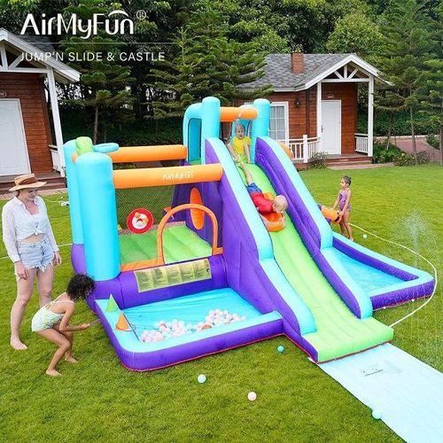 מתנפח מים עם מגלשה ומנהרת זחילה W83024 מבית Doctor Dolphin - תצוגה נוספת של המתקן