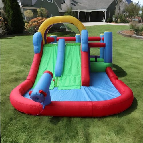 מתנפח מים גדול מסלול מגלשות המים W5530 מבית Jumpy Jump - תמונה ראשית של המתקן