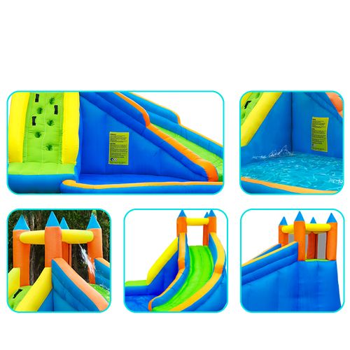 מתנפח מים טירה עם מגלשה W63009 מבית Doctor Dolphin - מבט מקרוב על המתקן