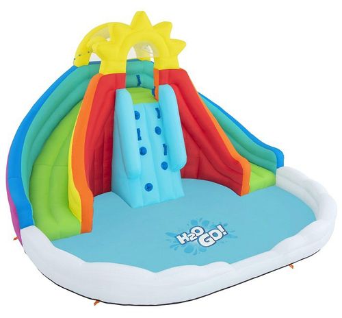 מתנפח מים דו מסלולי קשת בענן 5342P מבית BESTWAY - המחשת פעילויות במתקן
