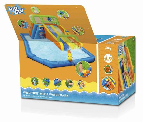 מתנפח מים פארק מים H2OGO דו מסלולי 53368 מבית Bestway - תמונה נוספת של המתקן