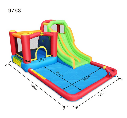 מתנפח מים משולב 9763 מבית Happy Hop - תצוגה נוספת של המתקן