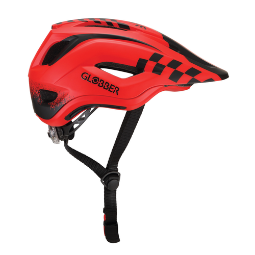קסדה מודולארית לילדים RACING פול פייס / חצי עם מנגנון התאמה לראש ותאורת LED אחורית (XS/S) - אדום
