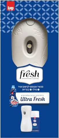 סנו - פרש מפיץ ריח אוטומטי + מילוי בניחוח אולטרה פרש - נפח 250 מ