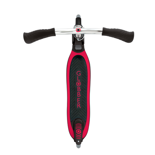 קורקינט מתקפל לילדים ונוער פלואו FLOW FOLDABLE 125 עם משטח רחב וכידון V משופר - שחור/אדום