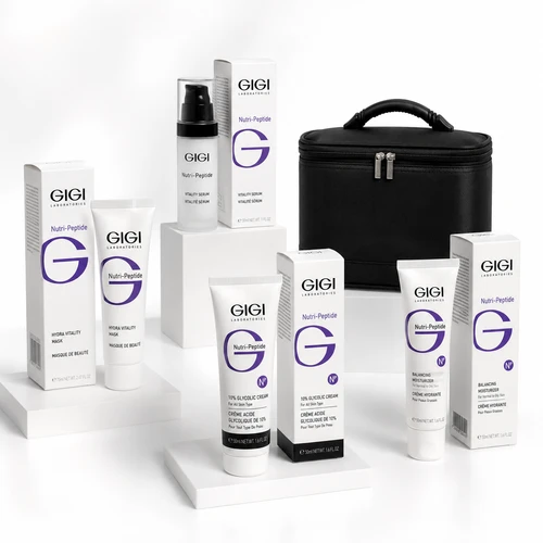 ערכת טיפוח מסדרת NUTRI PEPTIDE של ג'יג'י הכוללת 4 מוצרים לחידוש, הזנה ושיפור מראה עור הפנים