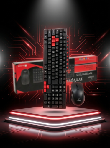 סט מקלדת ועכבר מולטימדיה USB איכותי מבית G.TIGER,