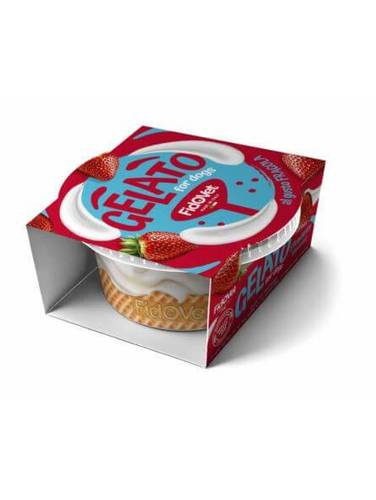 גלידה לכלבים בטעם תות 40 גרם | Strawberry Flavor Dog Ice Cream 40g