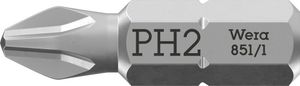 ביט פיליפס מארז 100 יח' Z 851/1 PH2X25 WERA