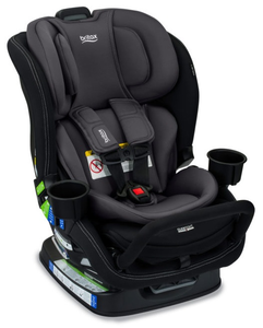 כיסא בטיחות צר פופלר אס קליק טייט Poplar S ClickTight עם מוט אנטיריבאונד, כרית ראש ובד ללא כימיכלים - שחור/אפור Stone Onyx
