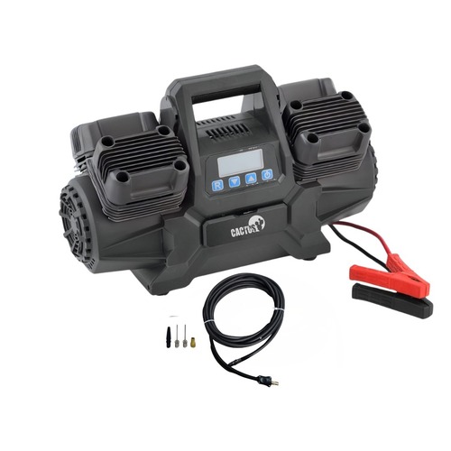 קומפרסור 12V 4 ראשיים 400 ליטר לדקה עם מערכת AUTO STOP - CACTUS