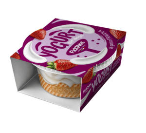 יוגורט לכלבים בטעם תות 40 גרם | FidOVet Strawberry Flavor Dog Yogurt 40g