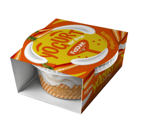 יוגורט לכלבים בטעם גזר 40 גרם | FidOVet Carrot Flavor Dog Yogurt 40g