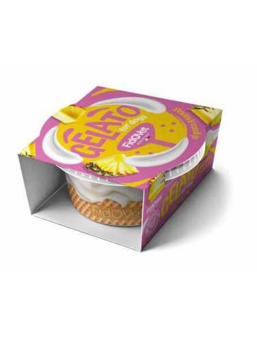 גלידה לכלבים בטעם אננס 40 גרם | FidOVet Pineapple Flavor Dog Ice Cream 40g
