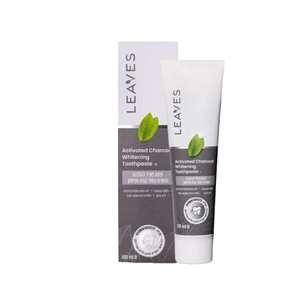 משחת שיניים פחם פעיל להלבנה 100 מ"ל– LEAVES Activated Charcoal 