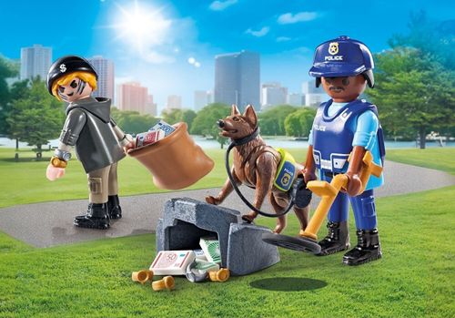 Action Heroes יחידת כלבני משטרה וגלאי מתכות 27 חלקים דגם 71731