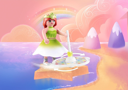 Princess Magic סביבון קשת בענן שמימי עם נסיכה 9 חלקים דגם 71364