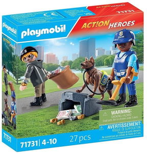 Action Heroes יחידת כלבני משטרה וגלאי מתכות 27 חלקים דגם 71731