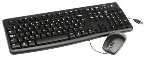 סט מקלדת ועכבר חוטי עברית/אנגלית Logitech Desktop MK120 Keyboard+Mouse Set