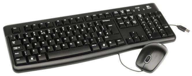 סט מקלדת ועכבר חוטי עברית/אנגלית Logitech Desktop MK120 Keyboard+Mouse Set