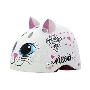 קסדה לילדים Kitty Cat חתול לבן מבריק SMALL 81394