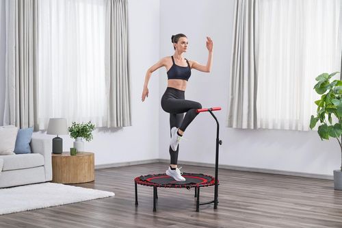 טרמפולינת אימון AeroBounce 102 עד 150 קג עם ידית T מתכווננת 59124 מבית BESTWAY - מבט נוסף על הטרמפולינה