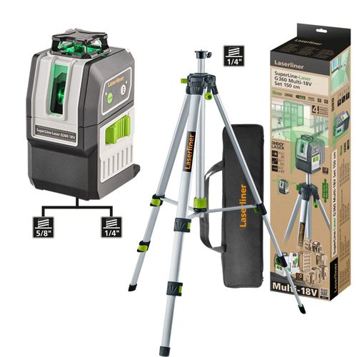 לייזר צלב Laserliner SuperLine-Laser G360 Multi-18V מק