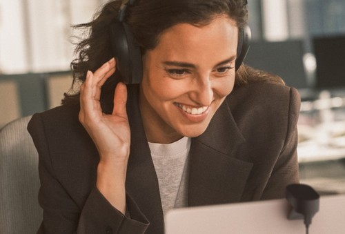 אוזניות אלחוטיות Jabra Evolve3 85, MS, Link390c, Black