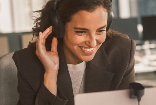 אוזניות אלחוטיות Jabra Evolve3 85, MS, Link390a, Black