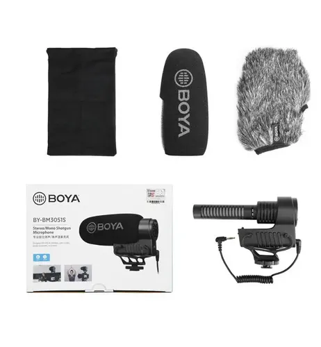 מיקרופון למצלמת וידאו supercardioid shotgun דגם Boya BY-BM3051S